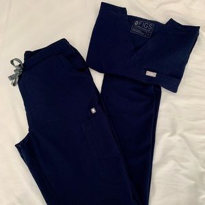 Figs Scrub Set Navy Blue